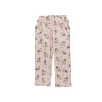 P.J. Salvage Girls Pugs & Hearts Pajama Lounge Pants, Pink, M (10)