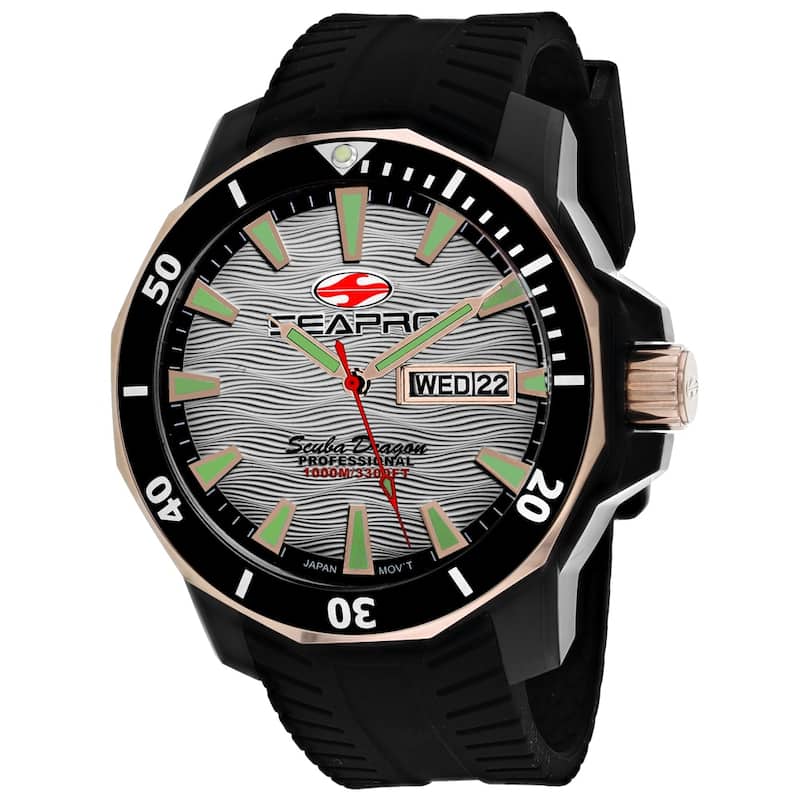 Seapro Men's Scuba Dragon Diver Limited Edition 1000 Meters Silver Dial Watch - SP8321 - 6 (36)