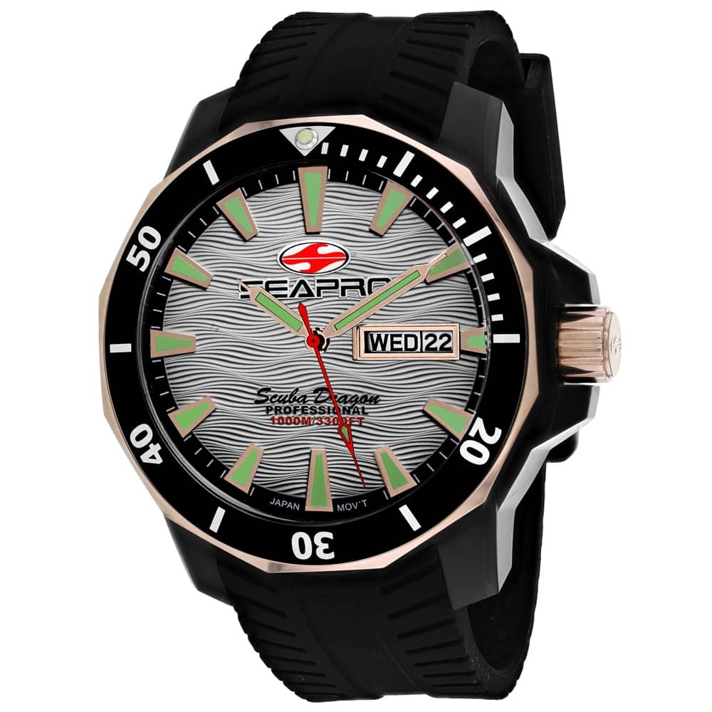 Seapro Men's Scuba Dragon Diver Limited Edition 1000 Meters Silver Dial Watch - SP8321 - 6 (36)