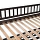 preview thumbnail 12 of 48, Full Over Full Low Bunk Bed with Fence and Ladder for Toddler Kids Teens