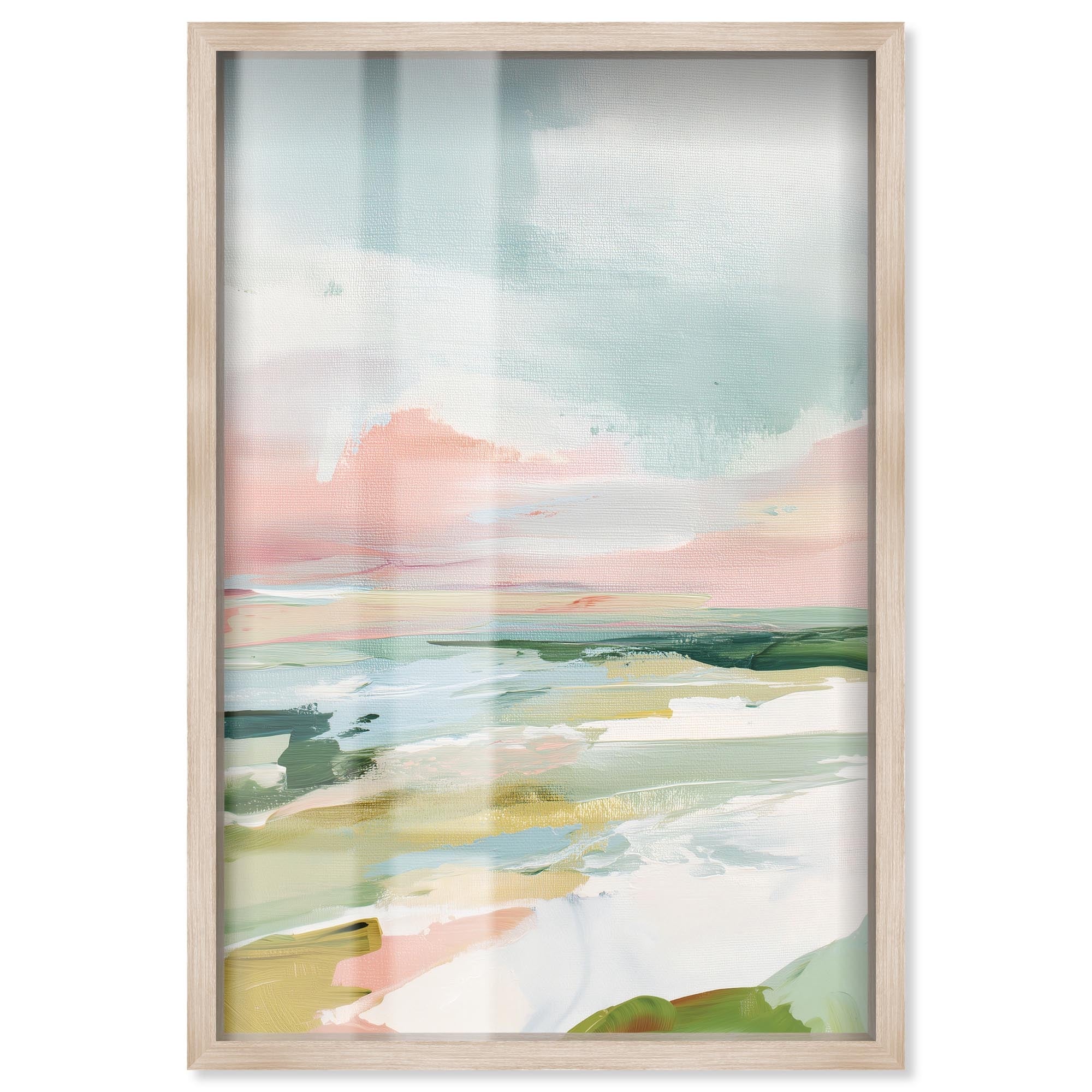 Misty Dream III Pastel Coastal Art Shadowbox Print by Art Remedy