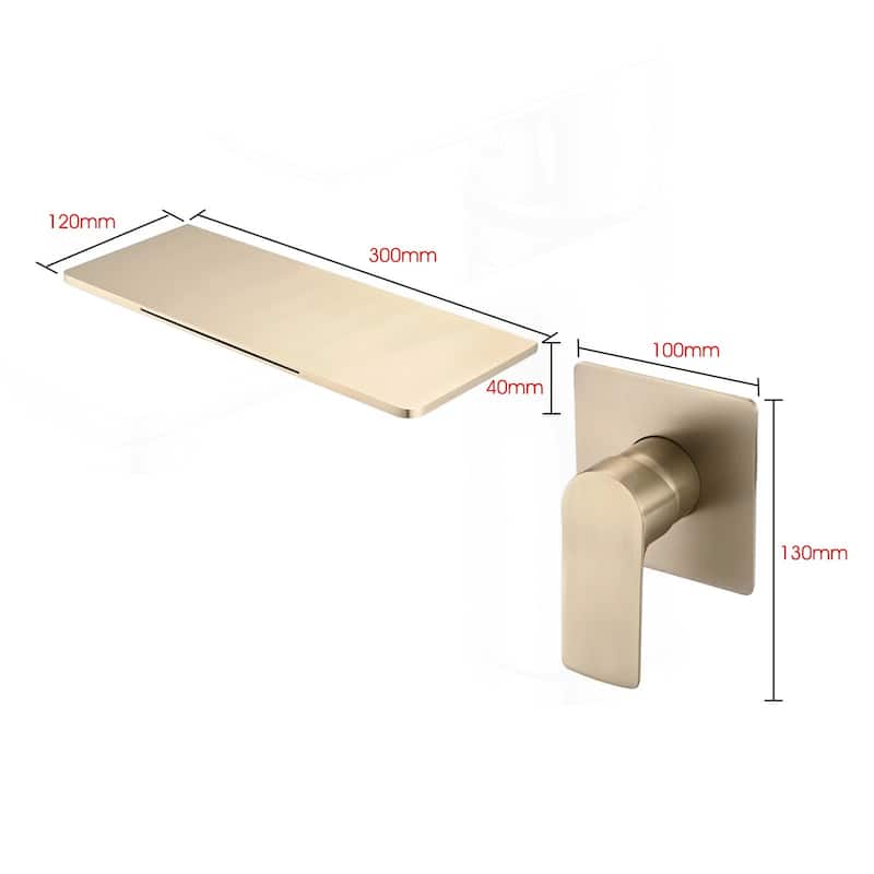 Waterfall Wall Mounted Bathroom Sink Faucet 