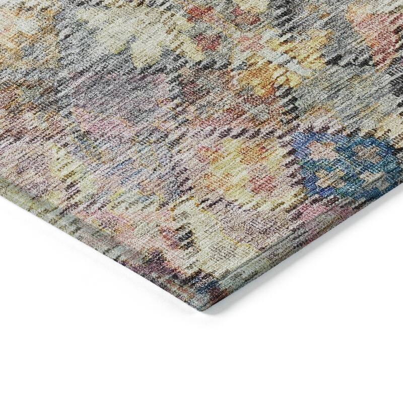 Machine Washable Indoor/ Outdoor Boho Moroccan Chantille Rug