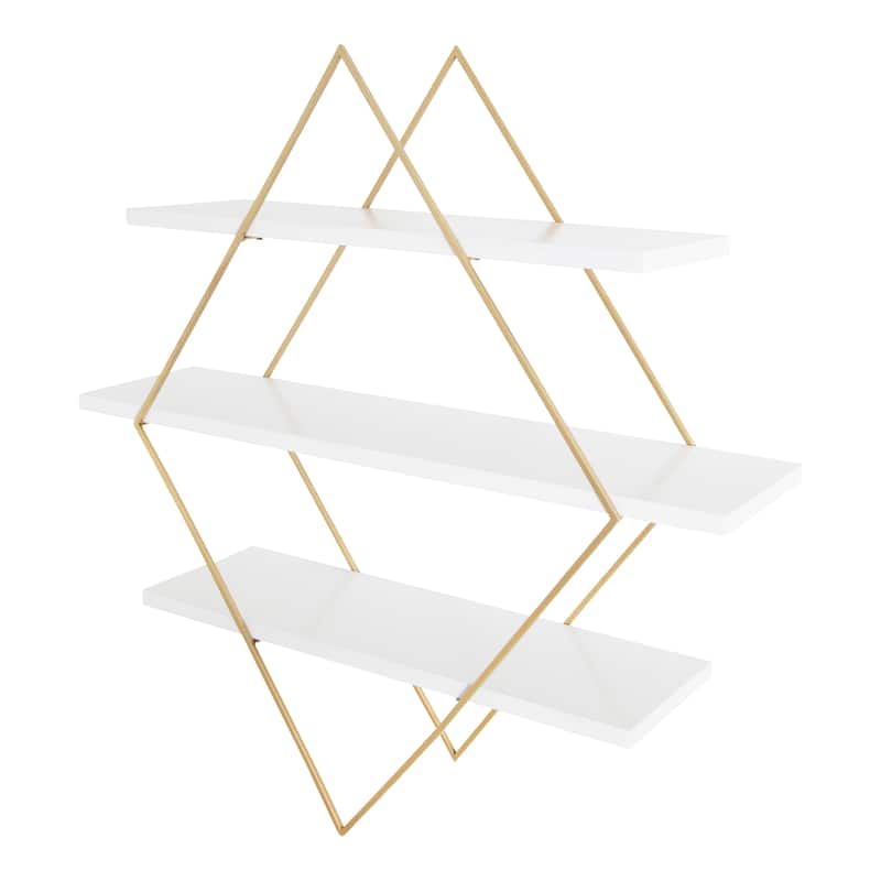 Kate and Laurel Daxton Modern Geometric Wall Shelf