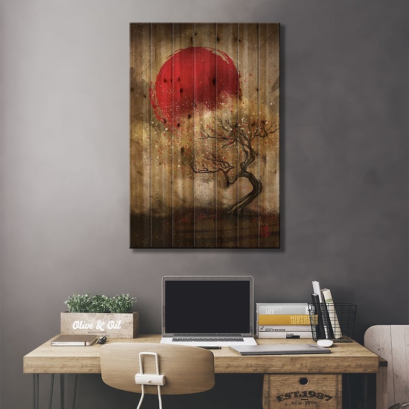Iroha Print On Wood by Marine Loup - Multi-Color
