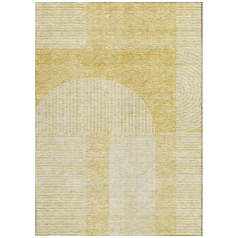 HomeRoots Geometric Transitional Rectangle Outdoor Rug