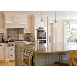 Westinghouse Lighting Basset One-Light Indoor Mini Pendant, Brushed Nickel Finish with Clear Hammered Glass - 1-Light