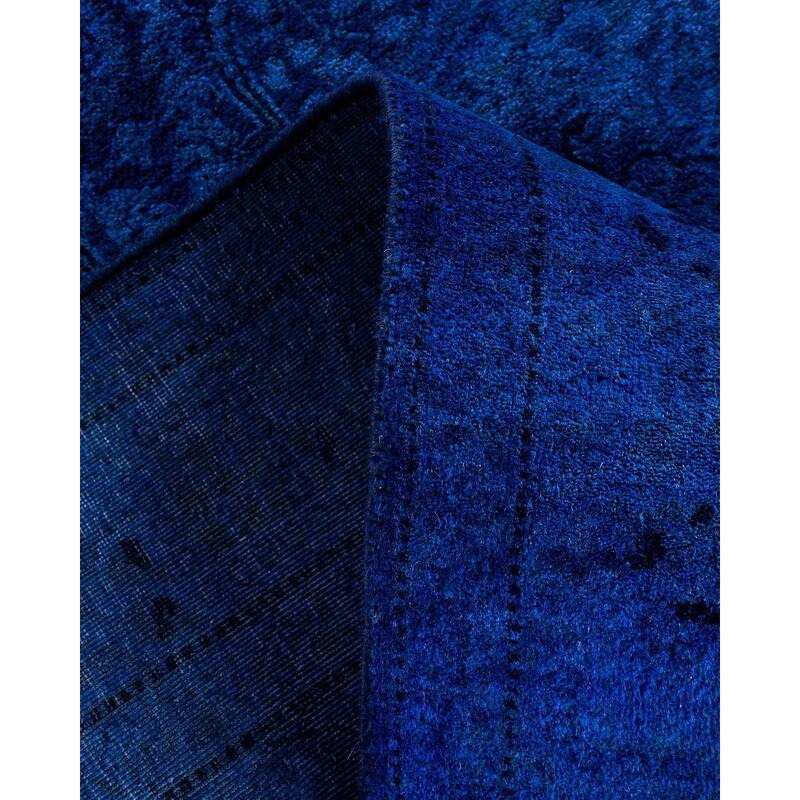 Contemporary Overdyed Wool Hand Knotted Runner - 2' 8" x 21' 2"
