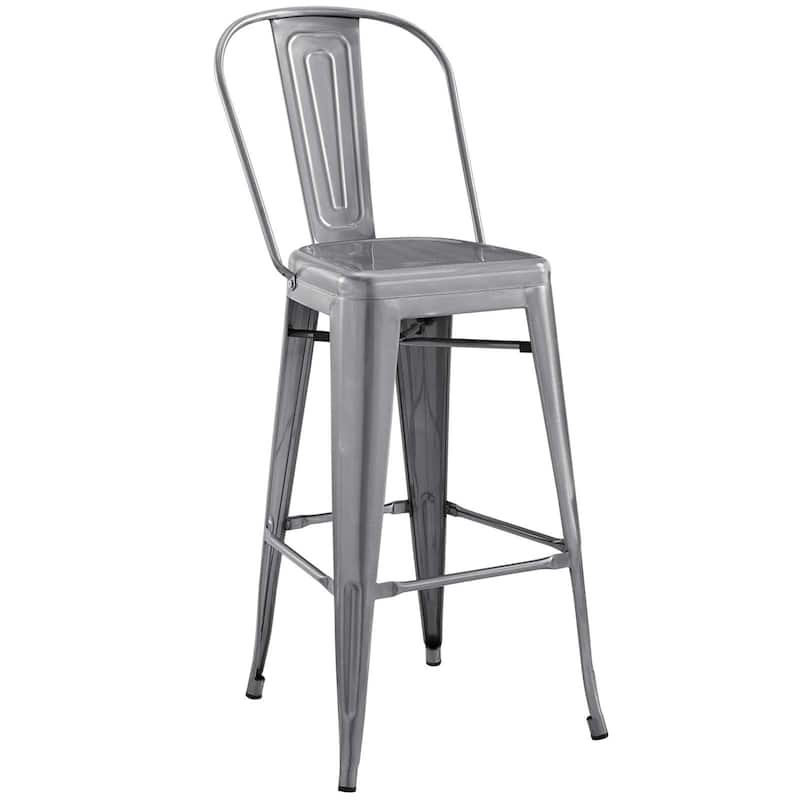 Bar Side Stool with Powder Coated Steel Finish