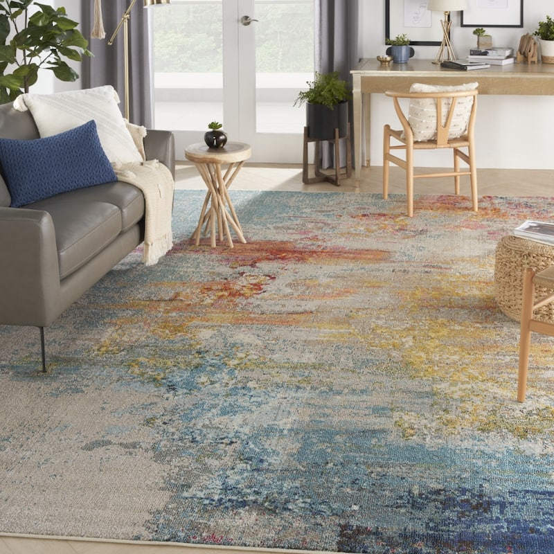 Sasim Power Loomed Abstract Area Rug By HomeRoots - 10' x 14'