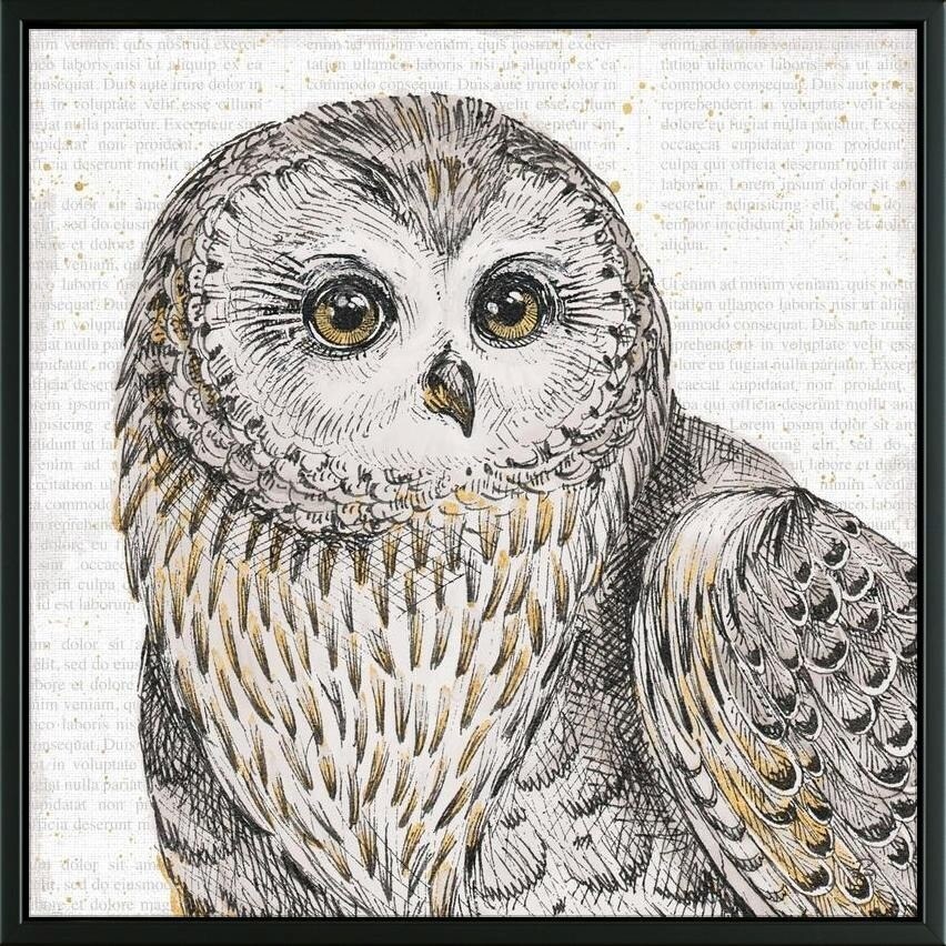 Shop Easy Art Prints Daphne Brissonnet S Beautiful Owls Ii