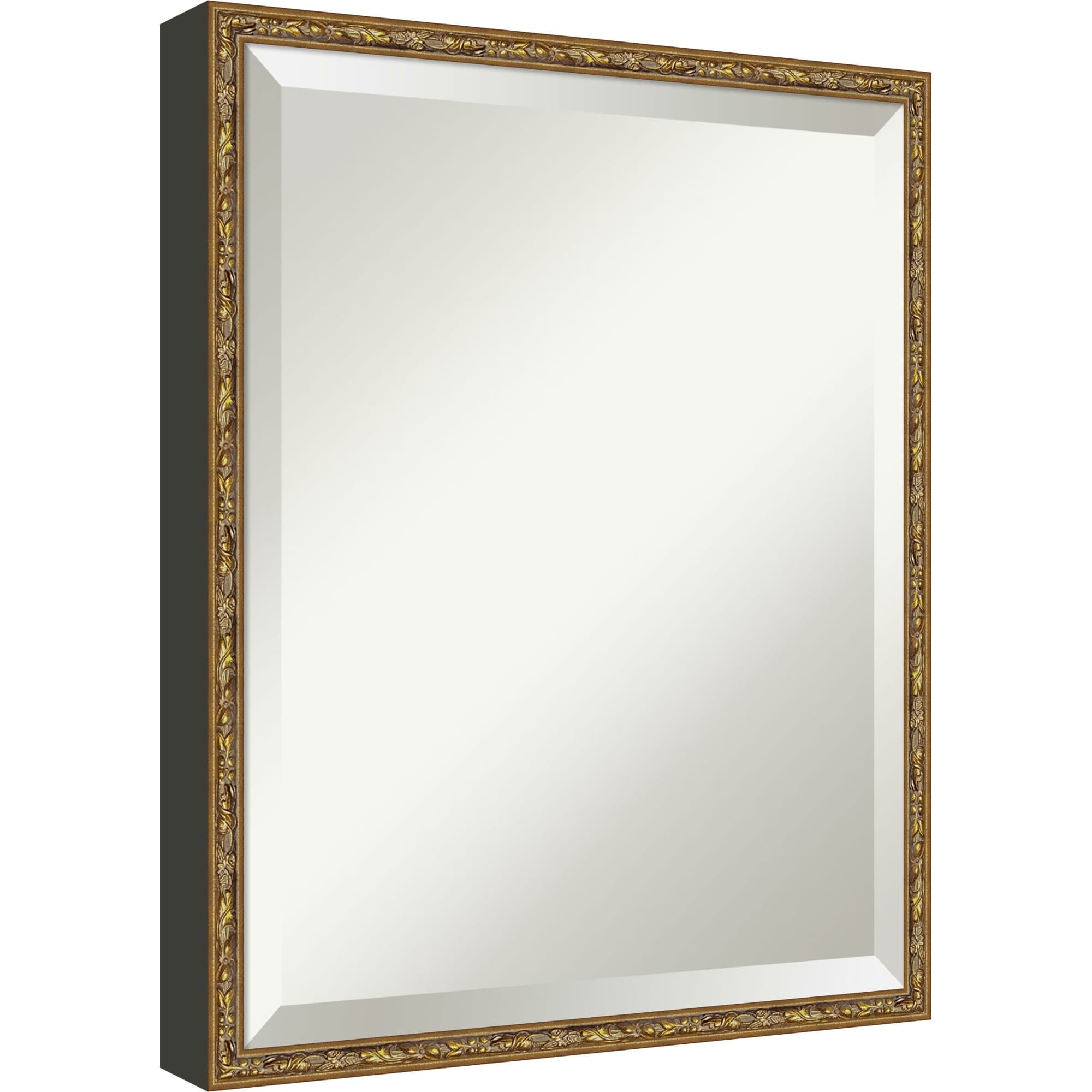 Belvedere Beveled Wood Framed Bathroom Vanity Wall Mirror