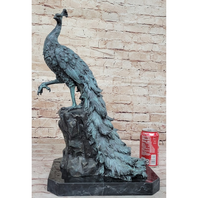 Original Signed Milo Pea Artwork Animal Exotic Bird Bronze Sculpture Art