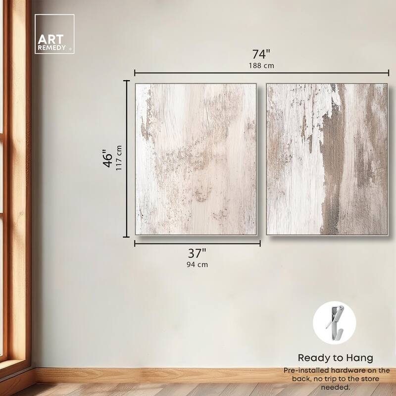 Striated Texture III Canvas Set of 2 by Art Remedy