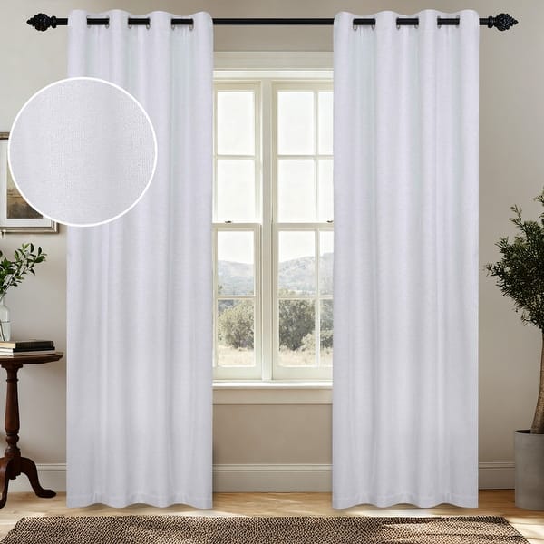 slide 2 of 46, Superior Nyan 100% Blackout Grommet Curtains, Set of 2 Panels 52" x108" - Platinum