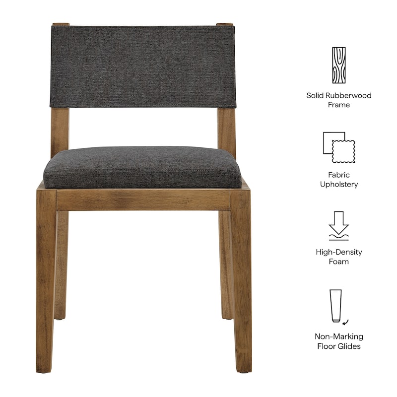 Calder Fabric Upholstered Wood Armless Dining Chair