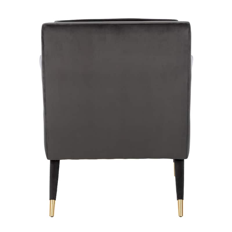 SAFAVIEH Amber Tufted Velvet Accent Chair - 30.3" x 34.1" x 33.9" - 30Wx34Dx34H