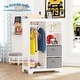 preview thumbnail 6 of 5, COSTARS Kids Dress up Storage with Mirror and Storage Bin,Play Armoire Dresser with Mirror, Pretend Storage Closet