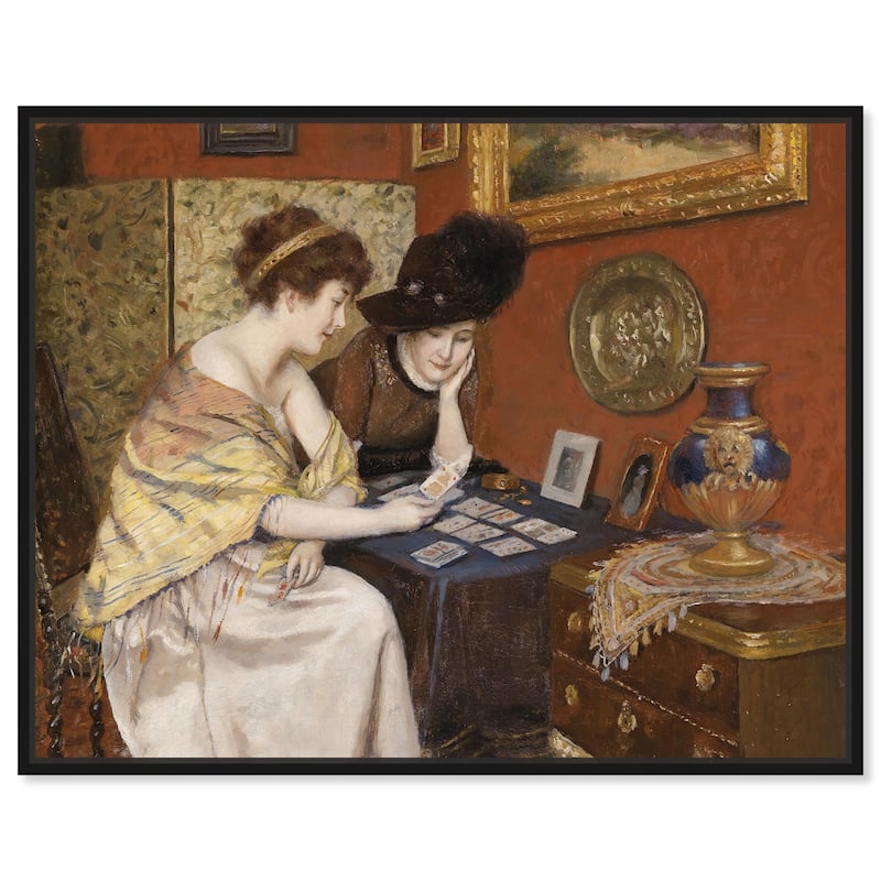 Reading the Cards Canvas by Art Remedy - Black - 24" x 20"