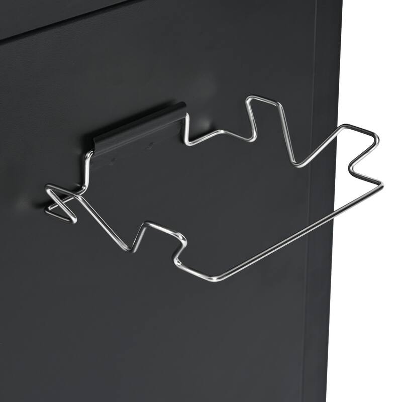 54.5" Outdoor Kitchen Island with Stainless Steel Tabletop, 4 Lockable Wheels, Spice Rack and Towel Rack