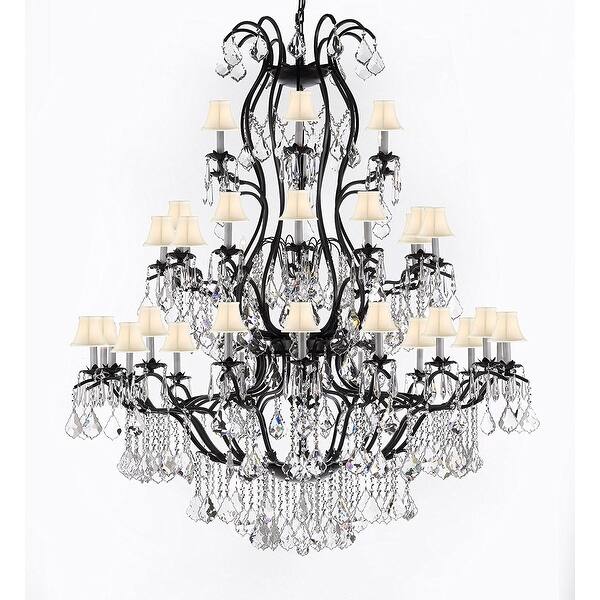 Shop Swarovski Crystal Trimmed Chandelier Large Foyer Entryway
