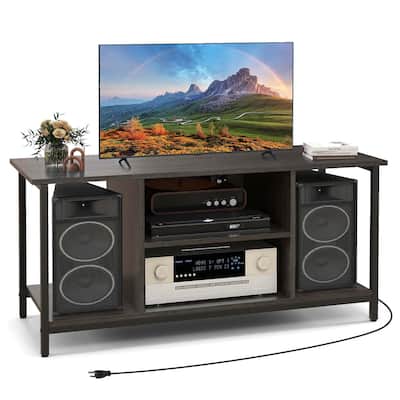 Costway TV Stand with Power Outlet USB & Type-C Port 3-tier TV Console - See Details