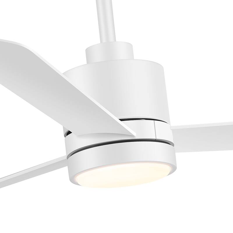 52-In LED Black/White/Gold Ceiling Fan with Light and Remote Control
