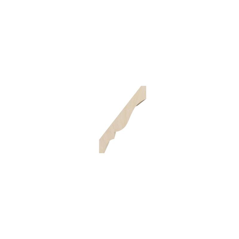 WM49: 3-in H x 2-1/10-in P x 3-7/10-in F x 96-in L Americraft Solid Hardwood Stain Grade Crown Moulding