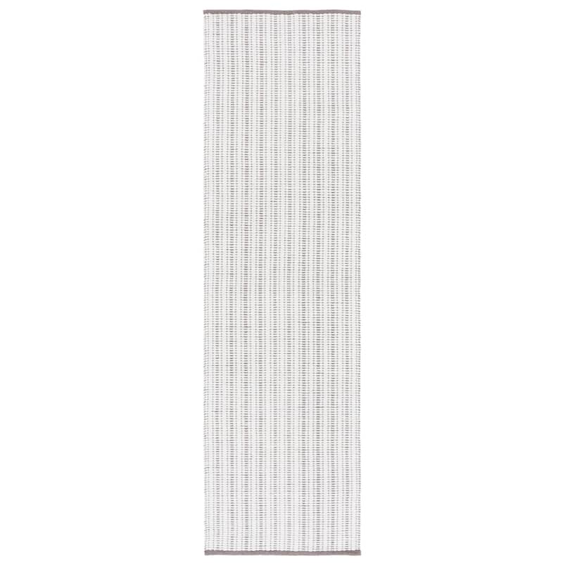 SAFAVIEH Handmade Vermont Muniba Wool & Cotton Rug - 2'3" x 8' Runner - Beige/Ivory