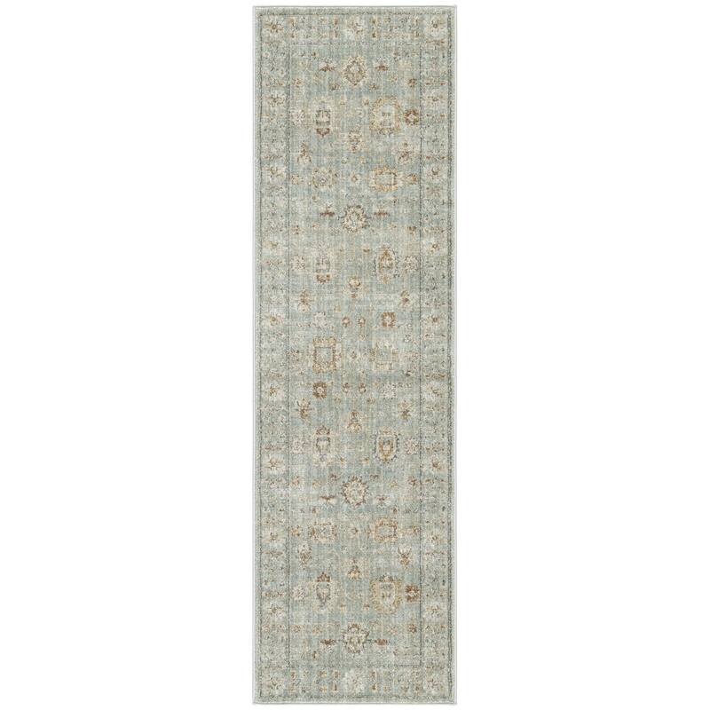 Niba Power Loomed Distressed with Fringe Area Rug By HomeRoots - 96' X '27' X '0.39