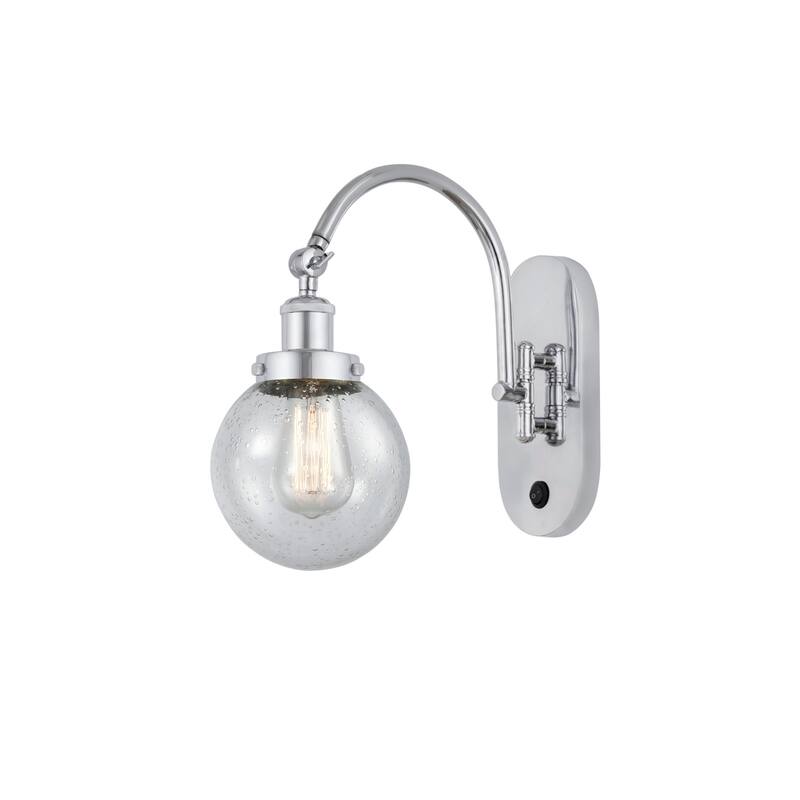 Innovations Lighting 918-1W-13-6 Beacon Sconce Beacon 13" Tall Wall - Polished Chrome / Seedy