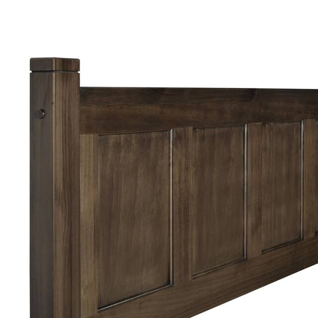 Grain Wood Furniture Shaker Solid Wood Panel Platform Bed
