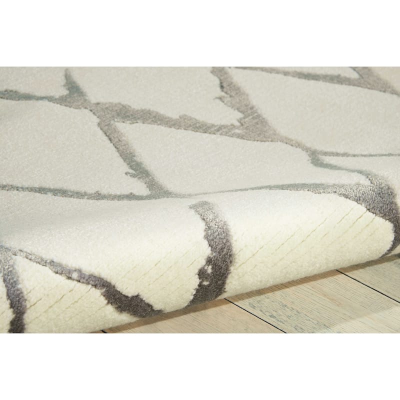 Nourison Twilight Contemporary Geometric Trellis Area Rug