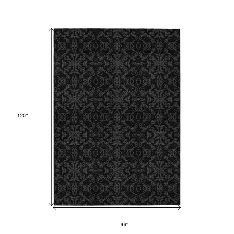 HomeRoots Medallion Transitional Rectangle Outdoor Rug