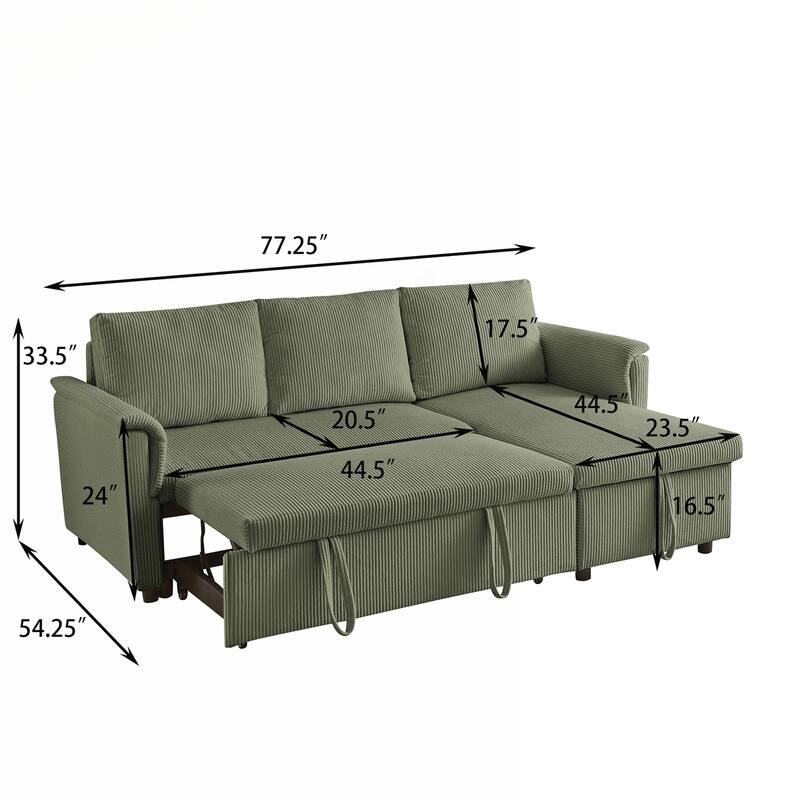 Versatile Convertible Sectional Sofa with Storage and Adjustable Backrest for Ultimate Comfort