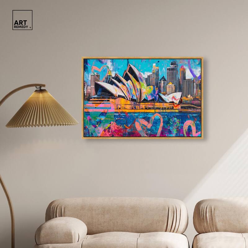 Sydney Opera Graffiti Canvas by Art Remedy