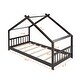 preview thumbnail 3 of 21, Twin Size House Bed Wood Bed Kids Bed with Playhouse Design
