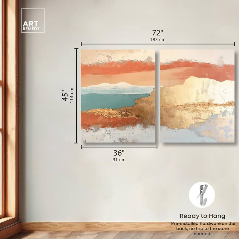 Earthy Glow I Canvas Set of 2 by Art Remedy, Gallery Wrapped