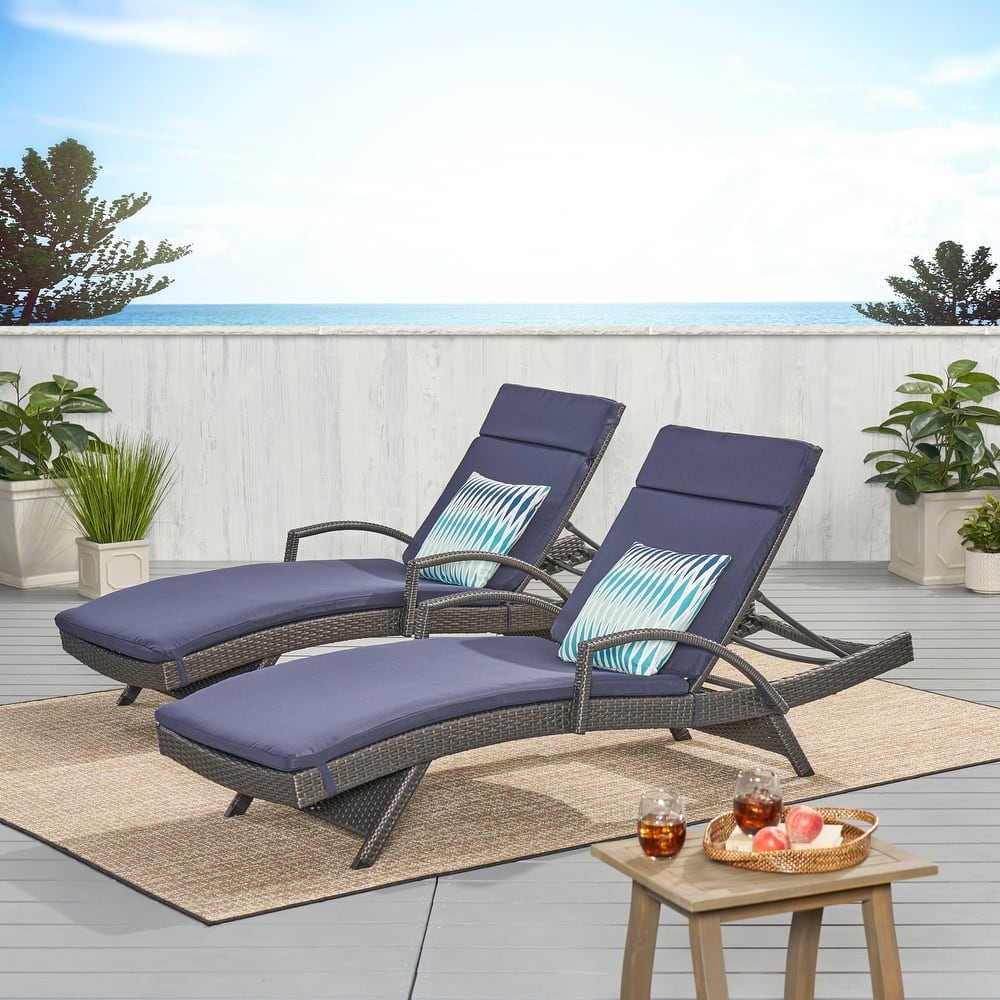 Vilano Outdoor Cushioned Lounge Chair (Set of 2) by Havenside Home
