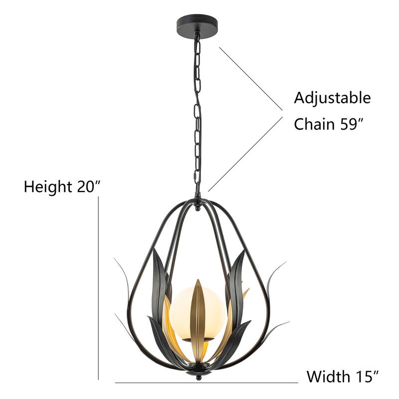 Elora 1-Light Kitchen Pendant Light for Foyer and Entryways - 10 In.Wide