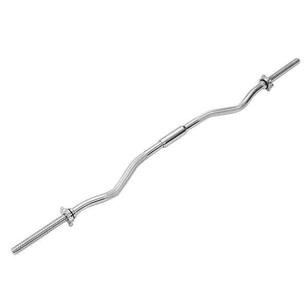 Barbell Weight Set 4Ft/47in Barbell Weight Bar Standard Threaded Solid Curl Bar Home Gym