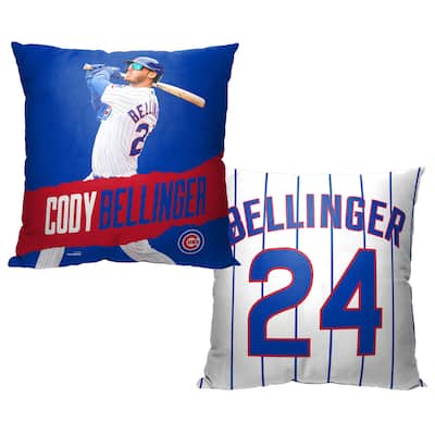 MLB Chicago Cubs Player Cody Bellinger 18 Inch Throw Pillow