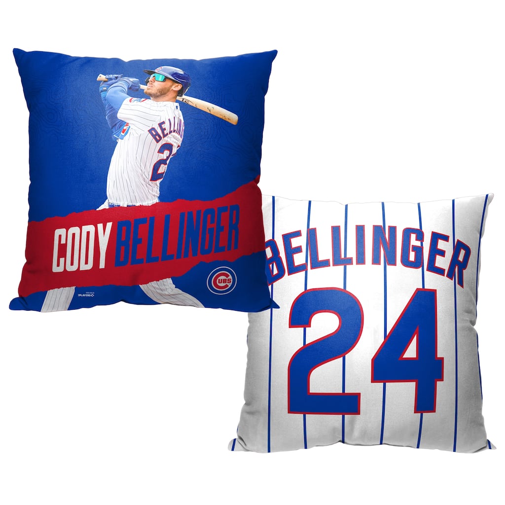 MLB Chicago Cubs Player Cody Bellinger 18 Inch Throw Pillow