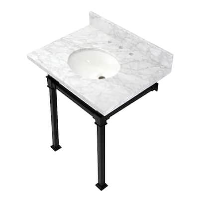 Kingston Brass Monarch 22" Wall Mounted Oval Basin Marble Lavatory