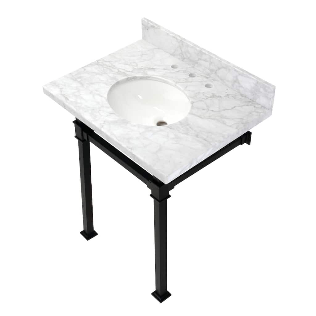 Kingston Brass Monarch 22" Wall Mounted Oval Basin Marble Lavatory