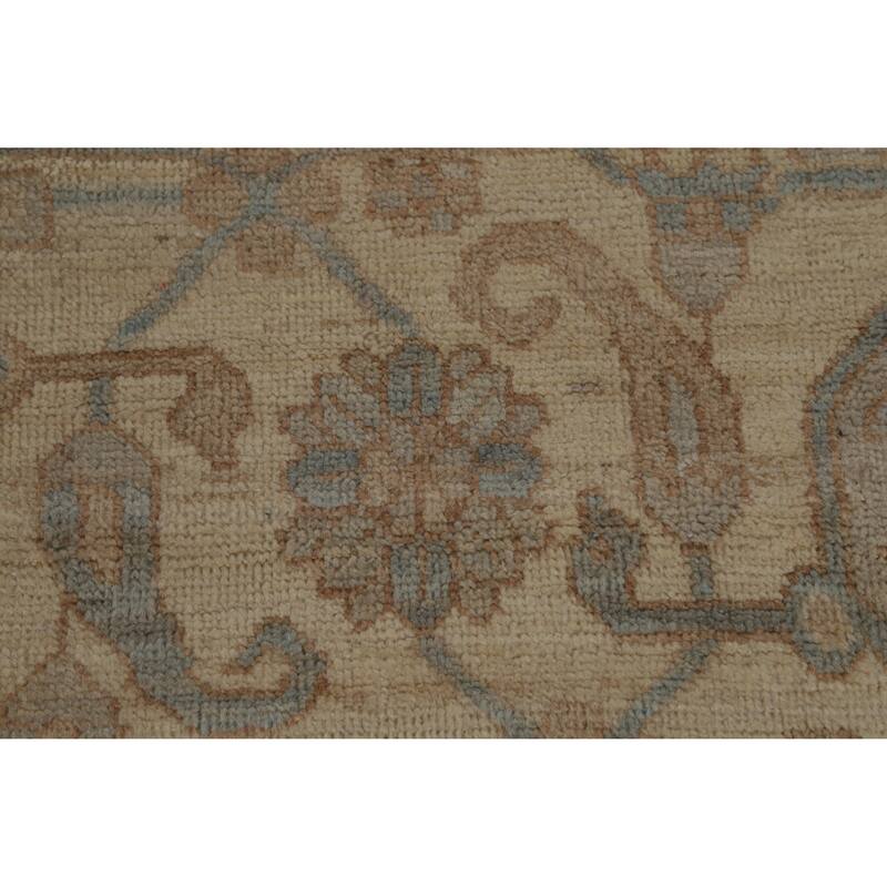 Hand Knotted Oriental 100% Wool Carpet Transitional Medallion Greys & Charcoal Oushak Area Rug - 17' 5'' X 12' 5''