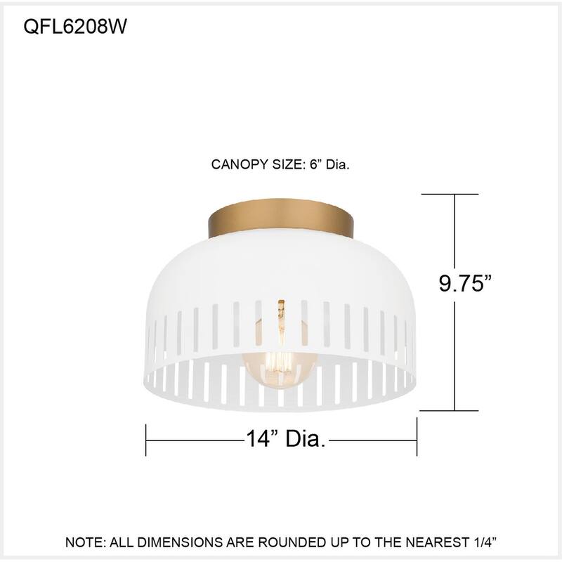 Keagan 1-Light Matte White Flush Mount Light