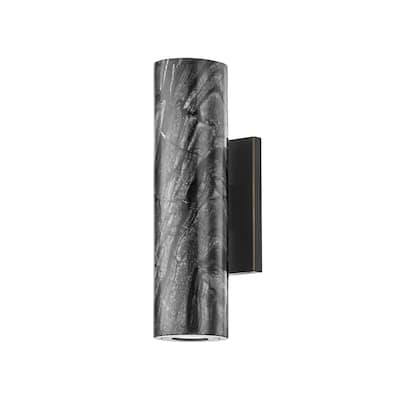 Predock 2 Light Wall Sconce - Black Brass