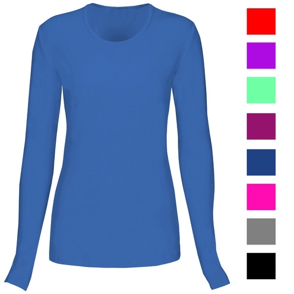 T Flex Womens Comfort Long Sleeve T-Shirt Underscrub Tee Layering Shirt Uniform