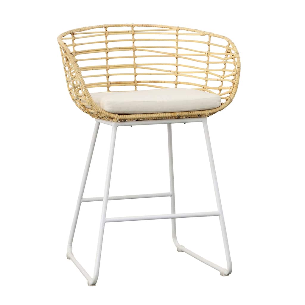 Amber 34" Tall Counter Stool, Natural